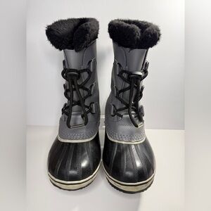 Sorel Kids Black and Gray Winter Boots